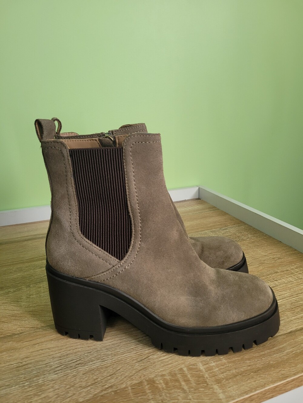 Blondo Raquel Waterproof Ankle Boots 7 Suede Chunky Block Heel